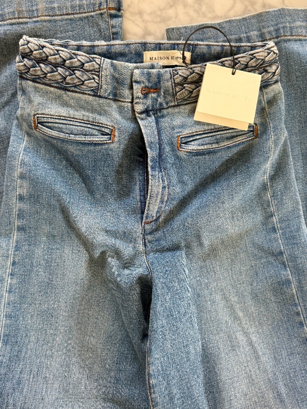 Maison Hotel Cher Pant - Braided Waist Jean - Brand New